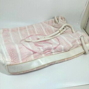 CHANEL beach bag shoulder CC CC Mark Border Pile drawstring bag Shoulder Bag
